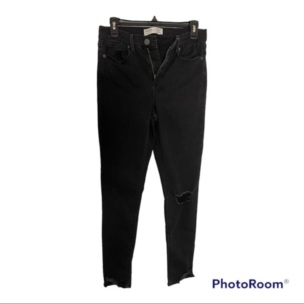 Junior's Mudd Black Ripped Skinny Jeans Size 9